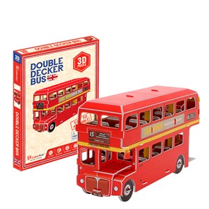 Puzzle 3d bus à deux étages londres 19,7x6,1x10x8 cm.