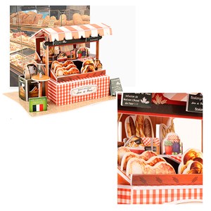 Puzzle 3d world style francerestaurant traditionnel