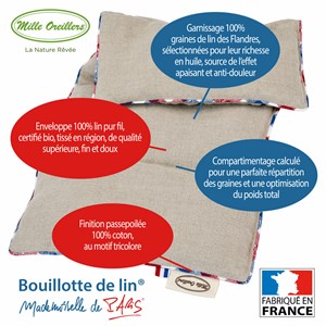 Bouillotte de lin mademoiselle de paris®