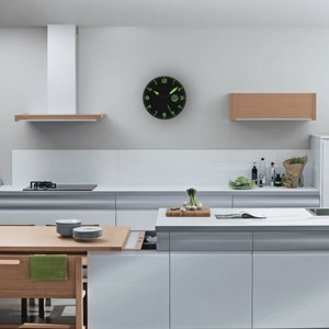 Horloge murale moderne ø25,4 cm verte silencieuse avec lcd