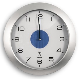 Horloge murale ø25,4 cm lumineuse avec 4 led bleues - radiopilotée