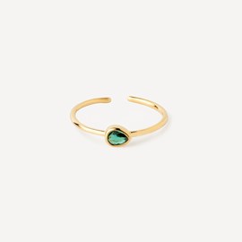 Bague goutte verte
