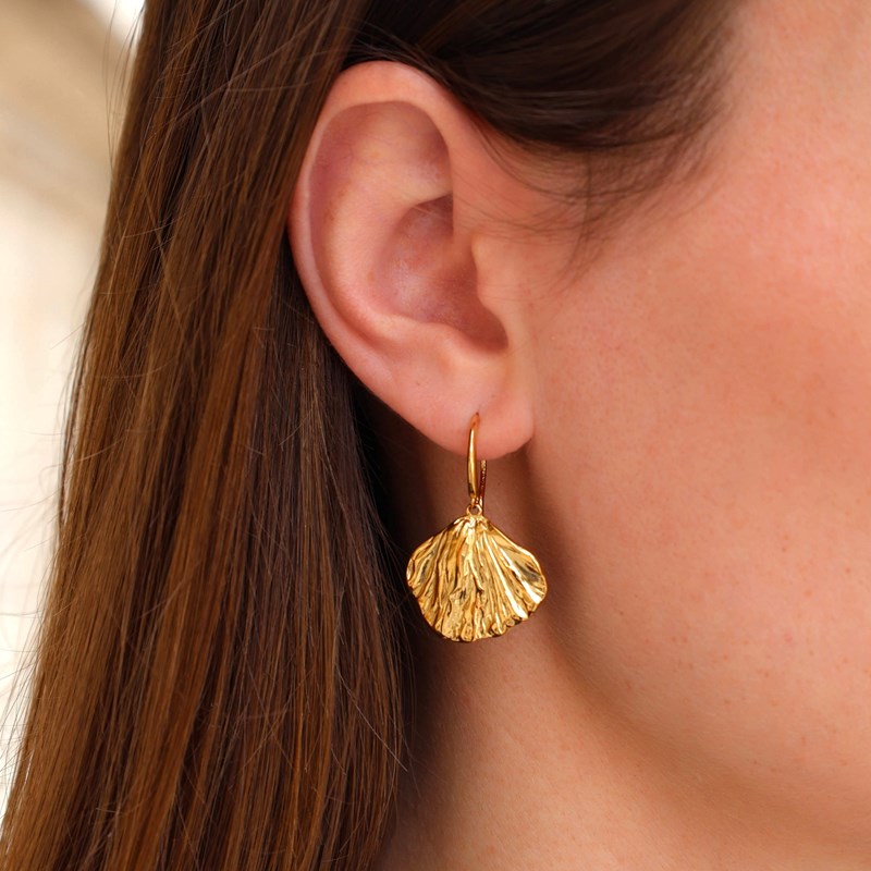 Meora Paris - Boucles d'oreilles feuille