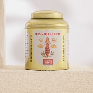 Le thé ligne et silhouette