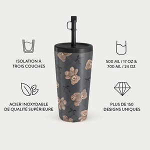 Mug de voyage avec paille 500ml bff burga