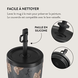 Mug de voyage avec paille 500ml bff burga