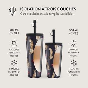 Mug de voyage avec paille 500ml courgar burga