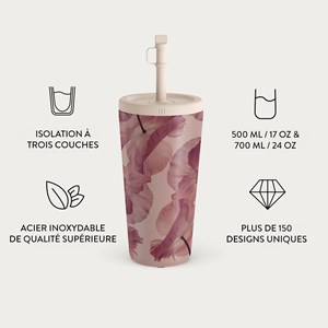 Mug de voyage avec paille 500ml tender kiss burga