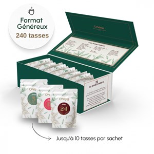 Calendrier de l'avent thes et infusions bio-240 tasses soit 10 tasses par jour