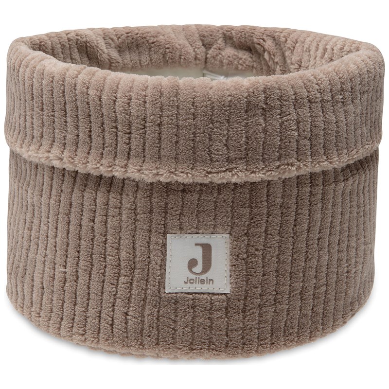Jollein - Panier de rangement cloudy rib milky coffee (14 x 18 cm)
