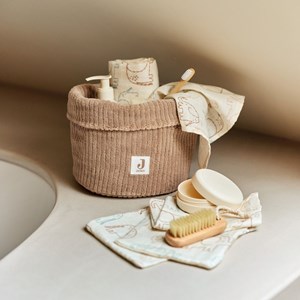 Panier de rangement cloudy rib milky coffee (14 x 18 cm)
