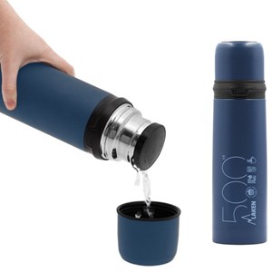 Thermo laken 0,5l inox bleu