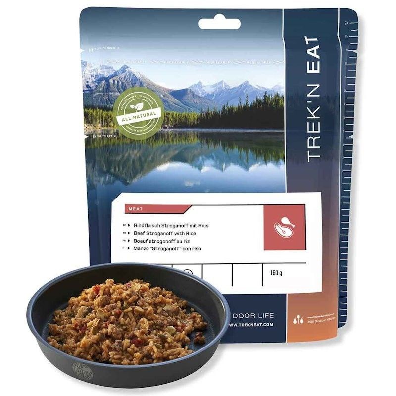 Repas lyophilisé trek'n eat bœuf stroganoff au riz