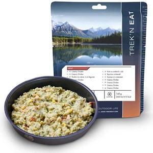 Repas lyophilisé trek'n eat poulet à la crème, riz et légumes