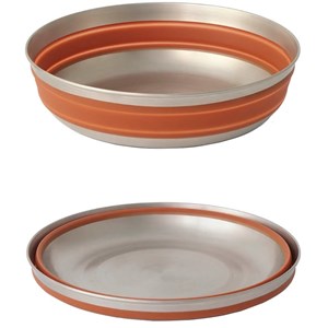 Bol pliable sea to summit detour stainless steel collapsible bowl l orange