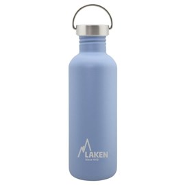 Gourde inox laken basic steel 1l bleue
