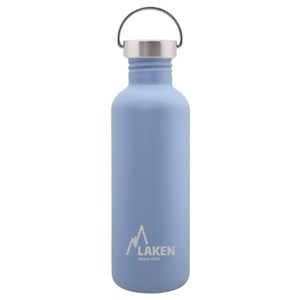 Gourde inox laken basic steel 1l bleue