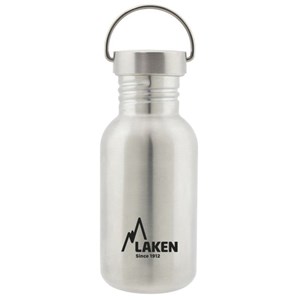 Gourde inox laken basic steel 0,5l argent avec bouchon vintage