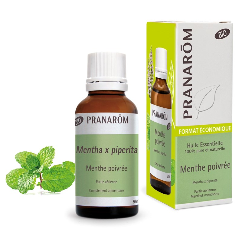 Pranarom - huile essentielle de menthe poivrée - grand format - bio