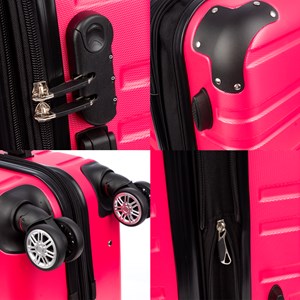 Jeu de 3 valises trolley extensibles, en matériau léger abs de haute résistance.