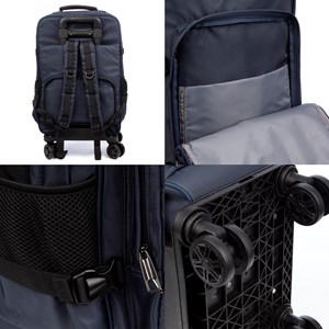 Valise de cabine trolley, en matériau léger et imperméable de haute résistance.