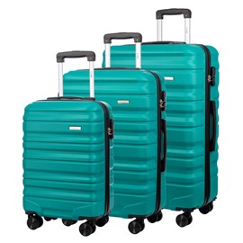 Jeu de 3 valises trolley, en matériau léger abs de haute résistance.