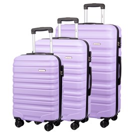Jeu de 3 valises trolley, en matériau léger abs de haute résistance.
