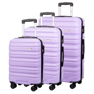 Jeu de 3 valises trolley, en matériau léger abs de haute résistance.