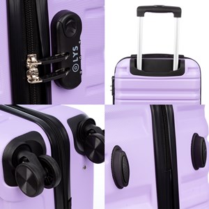 Jeu de 3 valises trolley, en matériau léger abs de haute résistance.