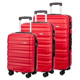 Jeu de 3 valises trolley, en matériau léger abs de haute résistance.