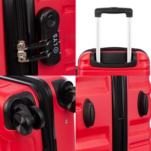 Jeu de 3 valises trolley, en matériau léger abs de haute résistance.