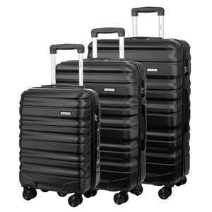 Jeu de 3 valises trolley, en matériau léger abs de haute résistance.