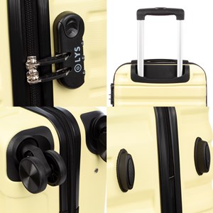 Jeu de 3 valises trolley, en matériau léger abs de haute résistance.