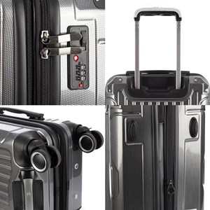 Valise de cabine trolley extensible en matériau léger en abs+pc.