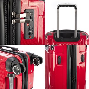 Valise de cabine trolley extensible en matériau léger abs+pc.