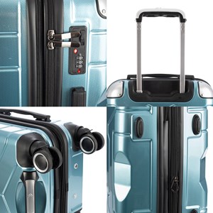 Valise de cabine trolley extensible en matériau léger abs+pc.