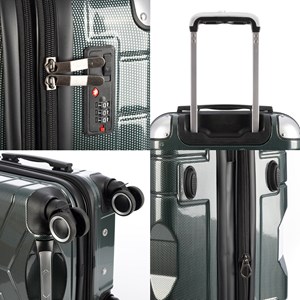Valise cabine trolley extensible en matériau léger abs+pc.