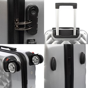 Valise cabine trolley en matériau léger abs + pc de haute résistance.