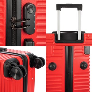 Jeu de 3 valises trolley, en matériau léger abs haute résistance.