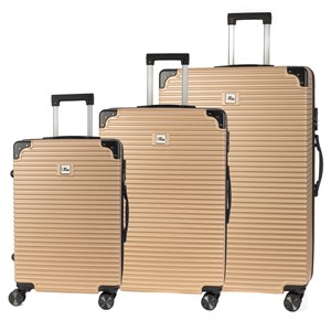 Set de 3 valises trolley, en matériau léger abs de haute résistance.