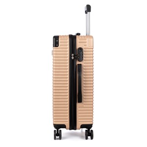 Set de 3 valises trolley, en matériau léger abs de haute résistance.