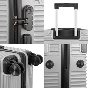 Valise grande capacité trolley rigide ultra légère, en abs haute résistance.