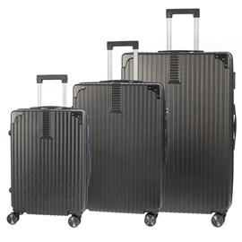 Jeu de 3 valises trolley, en matériau léger abs haute résistance.
