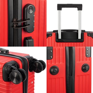 Valise grande capacité trolley rigide ultraléger, en abs haute résistance.