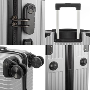 Valise grande capacité trolley rigide ultralégère, en abs haute résistance.