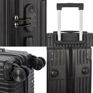 Valise grande capacité trolley rigide ultraléger, en abs haute résistance.