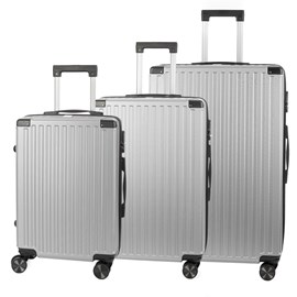 Set de 3 valises trolley, en matériau léger abs de haute résistance.