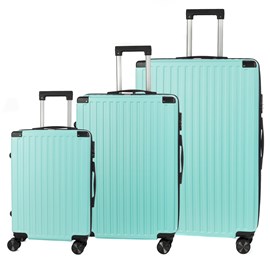 Jeu de 3 valises trolley, en matériau léger abs de haute résistance.
