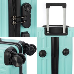 Jeu de 3 valises trolley, en matériau léger abs de haute résistance.