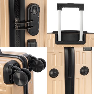 Valise de cabine trolley en matériau léger abs haute résistance.